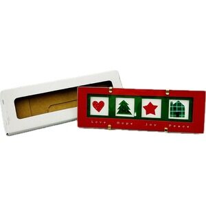 Hallmark Heart Gallery Christmas Tabletop Glass Frame Love Hope Joy Peace in Box